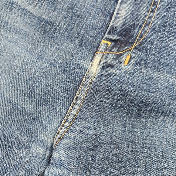 7 For All Mankind Dojo Jeans Womens 25 Blue Wide Leg Flare Stretch Denim - Picture 2 of 10